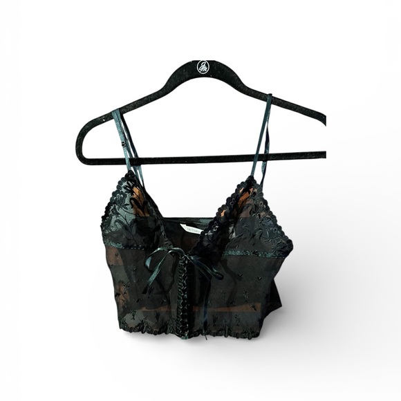 Victoria’s Secret Black Lace Camisole Bra Medium - Picture 2 of 6